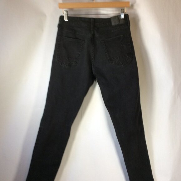 Aeropostale Athletic Skinny Jeans Black Distressed Look Size 28/30 - Picture 7 of 12